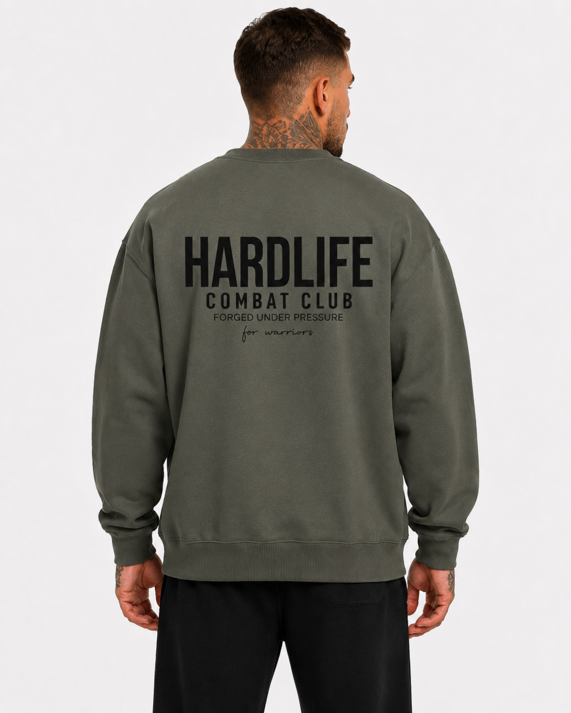 HardLife Combat Club Military Green Sweatshirt