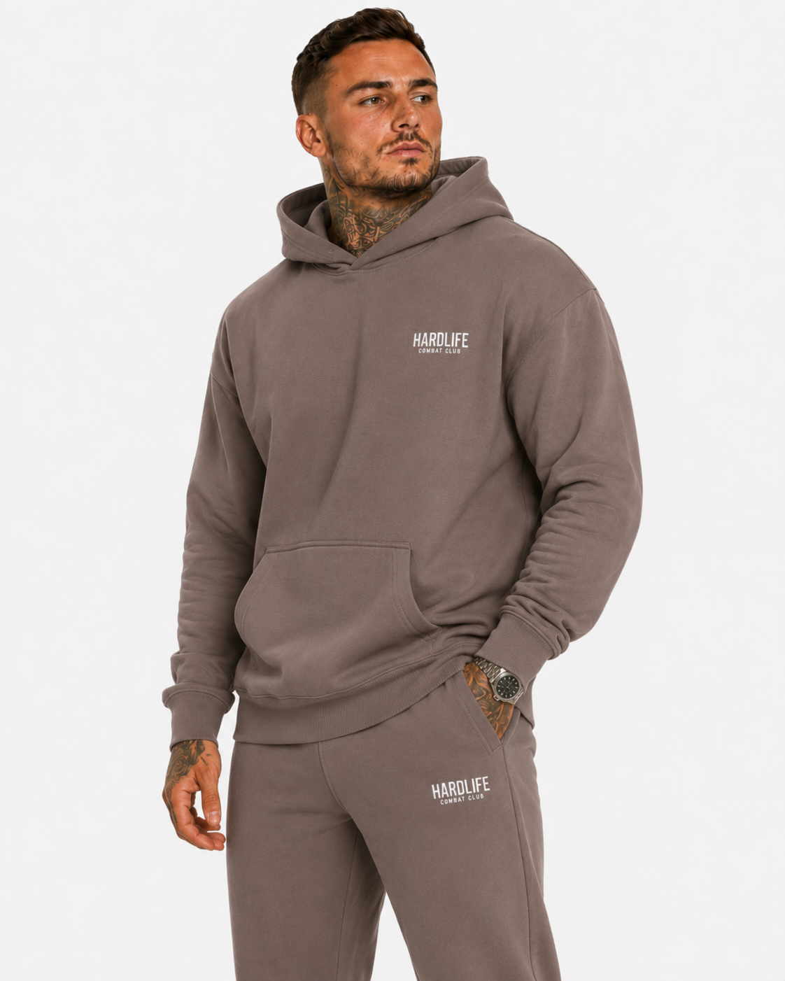 HardLife Combat Club Taupe Hoodie