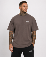 HardLife Combat Club Taupe Oversized T-Shirt