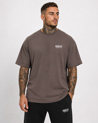 HardLife Combat Club Taupe Oversized T-Shirt