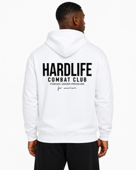 HardLife Combat Club White Hoodie