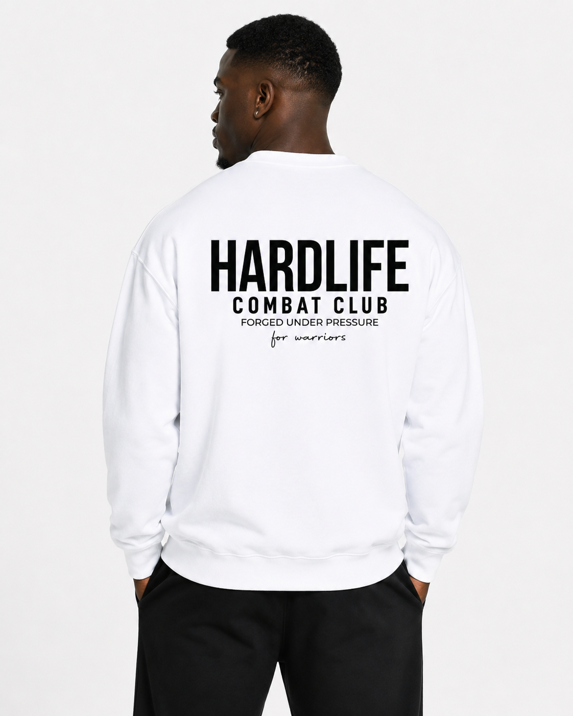 HardLife Combat Club White Sweatshirt