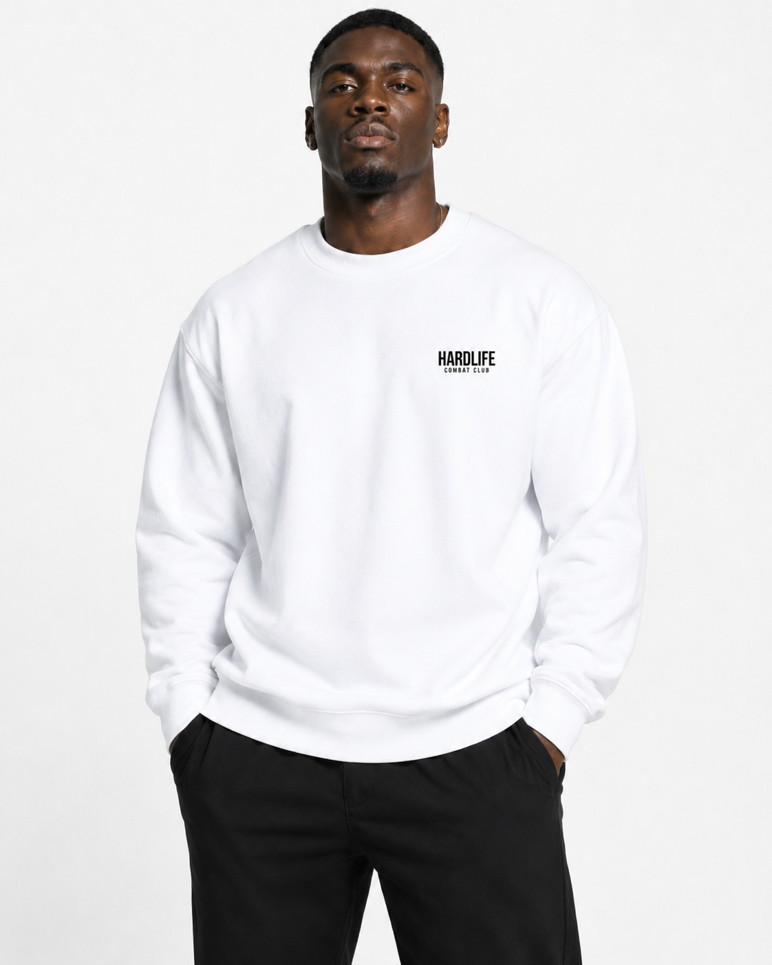 HardLife Combat Club White Sweatshirt