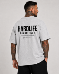 HardLife Combat Club Grey Oversized T-Shirt