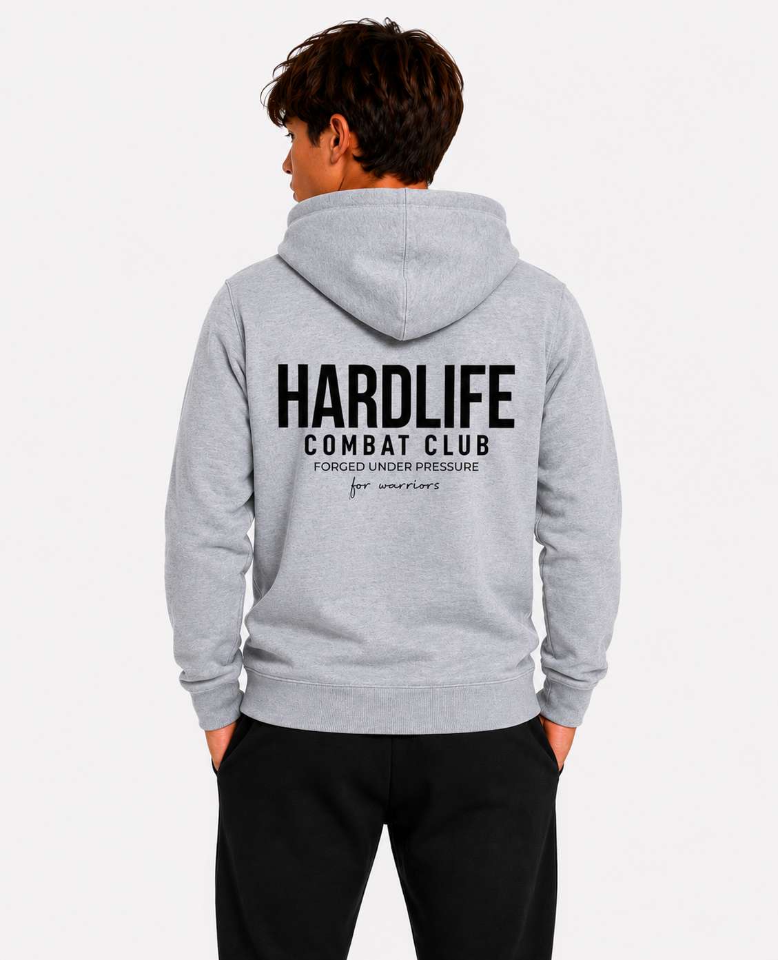 HardLife Combat Club Kids Grey Hoodie
