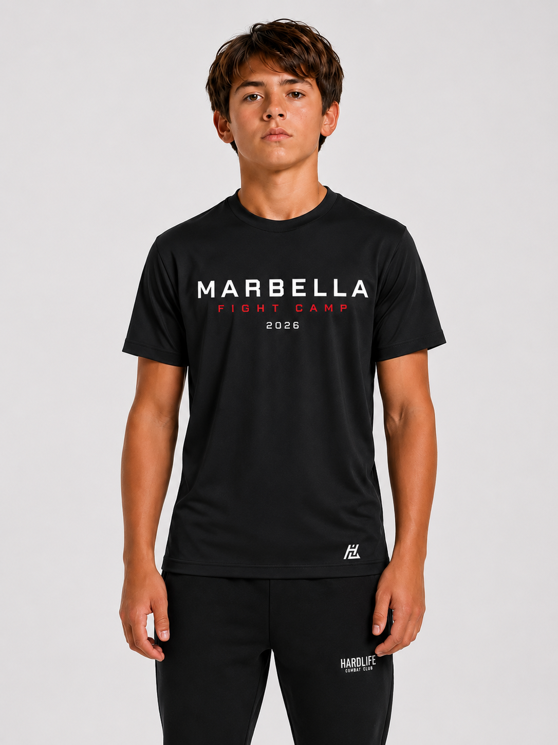HardLife Marbella Summer Fight Camp 2026 Black Kids T-Shirt
