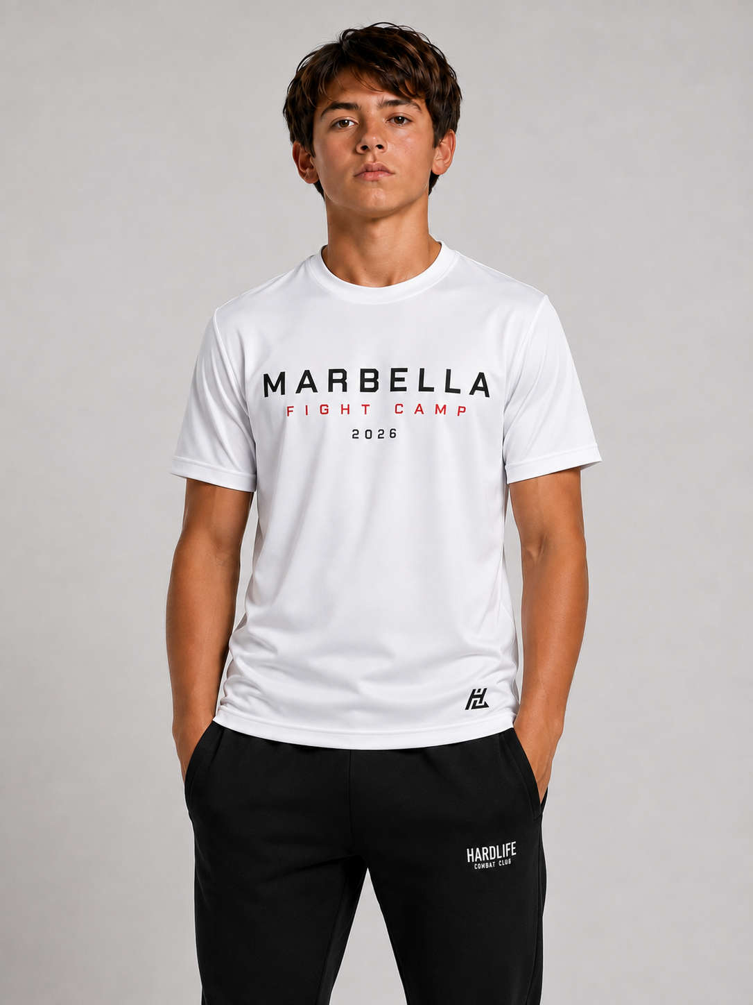 HardLife Marbella Summer Fight Camp 2026 White Kids T-Shirt