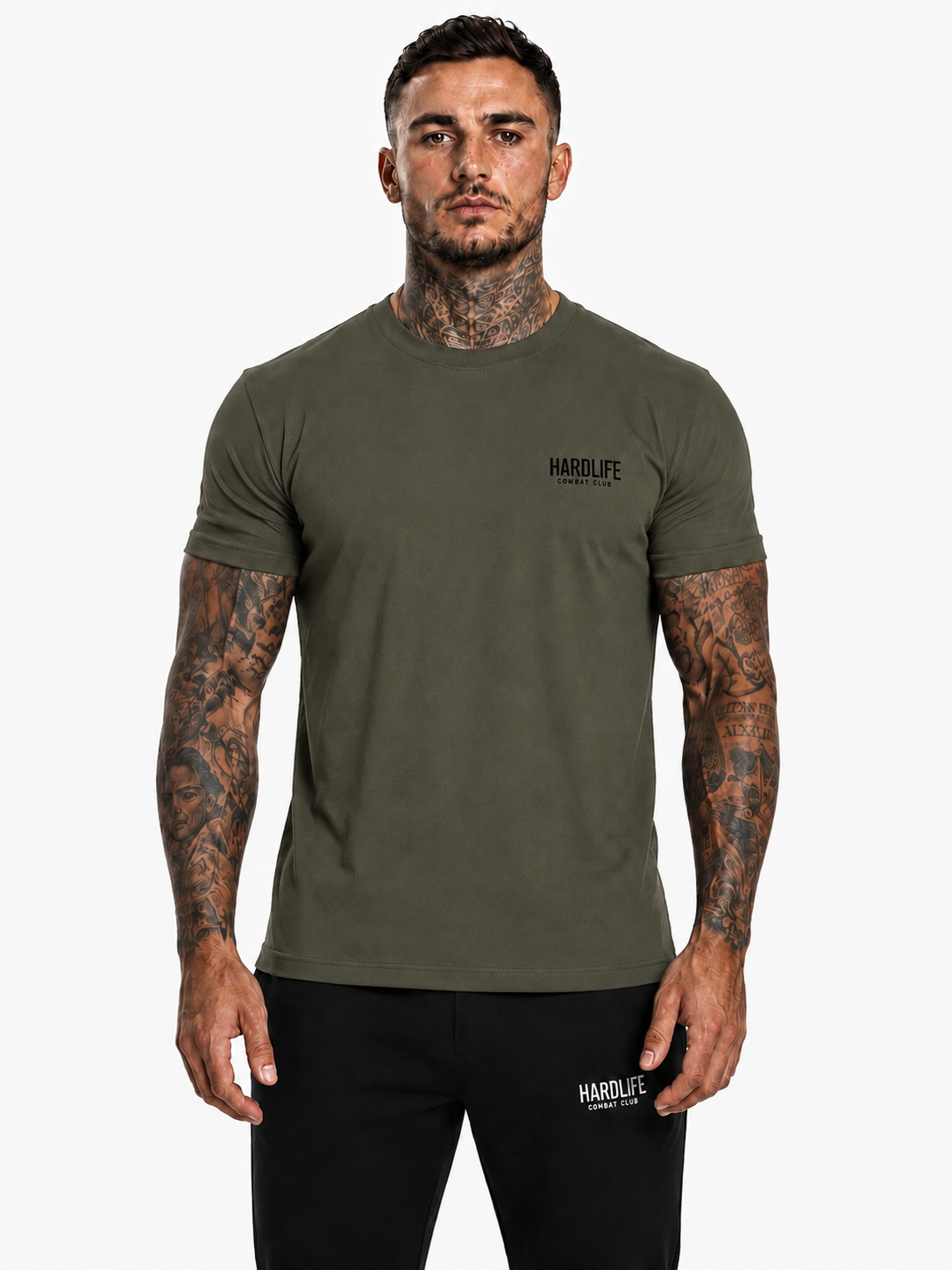 HardLife Combat Club Military Green T-Shirt