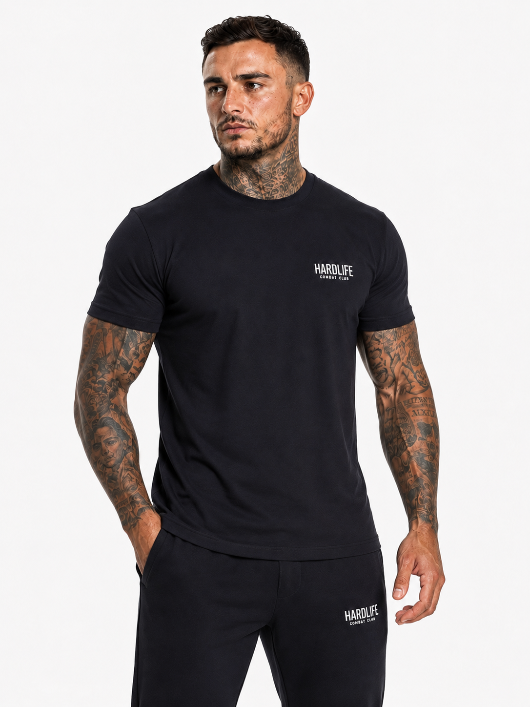 HardLife Combat Club Navy T-Shirt