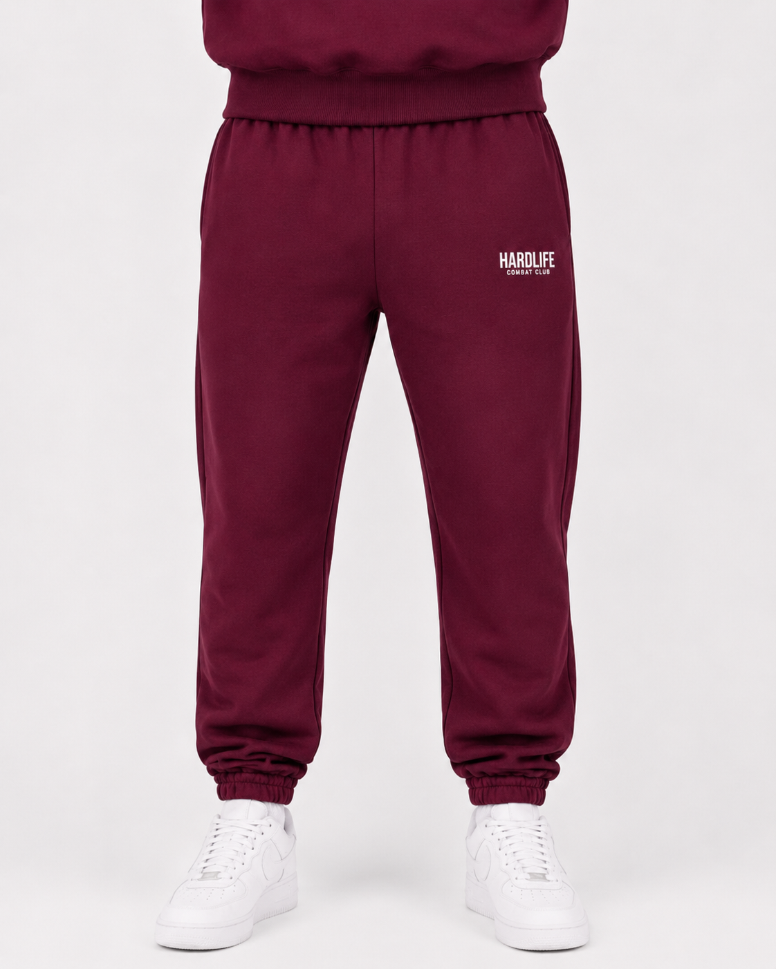 HardLife Combat Club Burgundy Sweatpants
