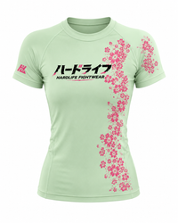 Women's Sakura Rashguard Green - Flat lay