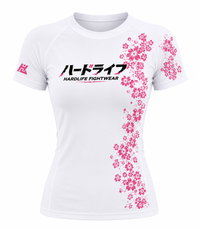 Women's Sakura Rashguard White - Flat lay