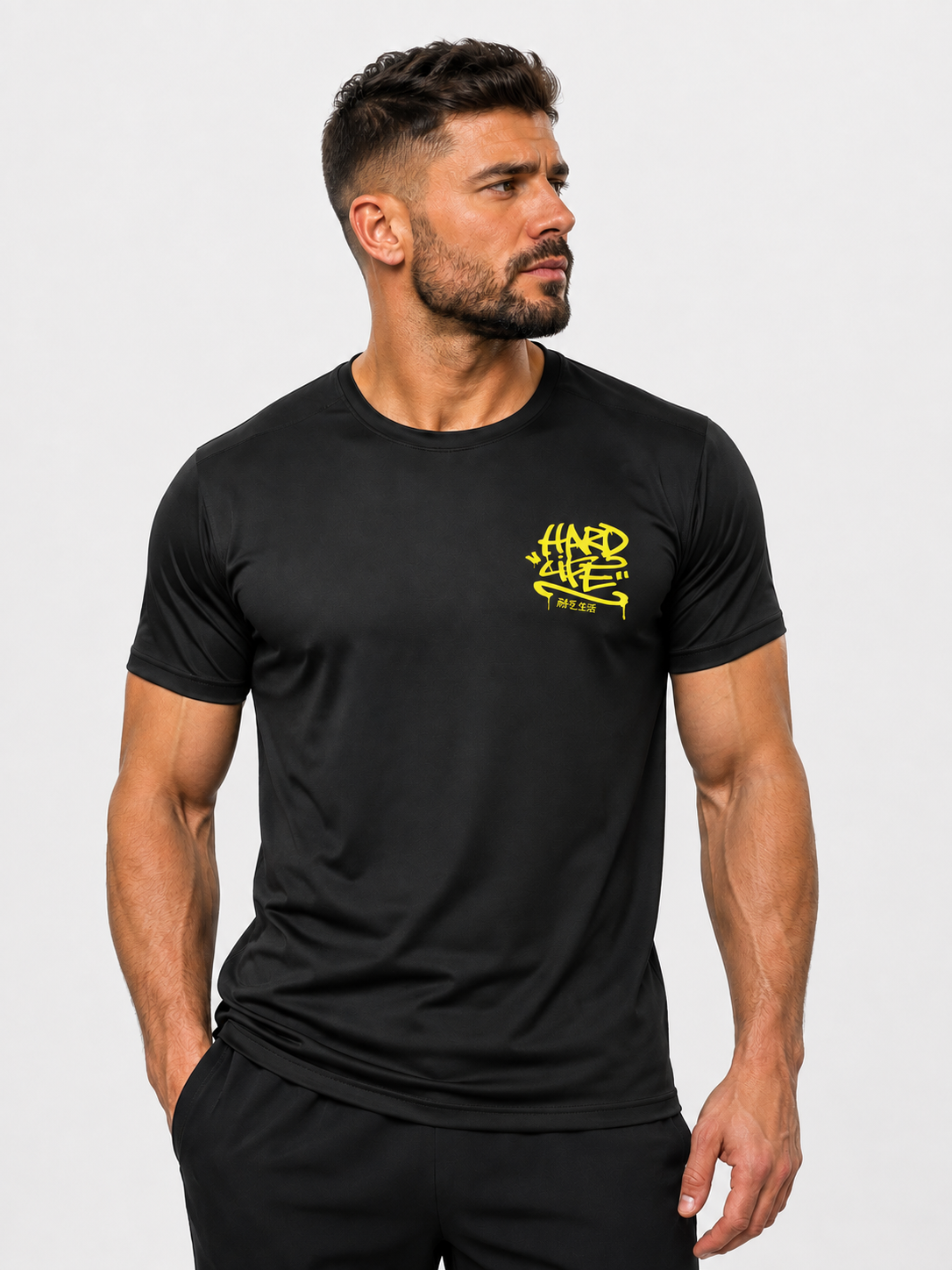 HardLife Graffiti Black/Yellow T-Shirt